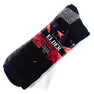 Elder Professional Uniform Black Socks Cotton Blend Made in USA‎ Size 15 - 17